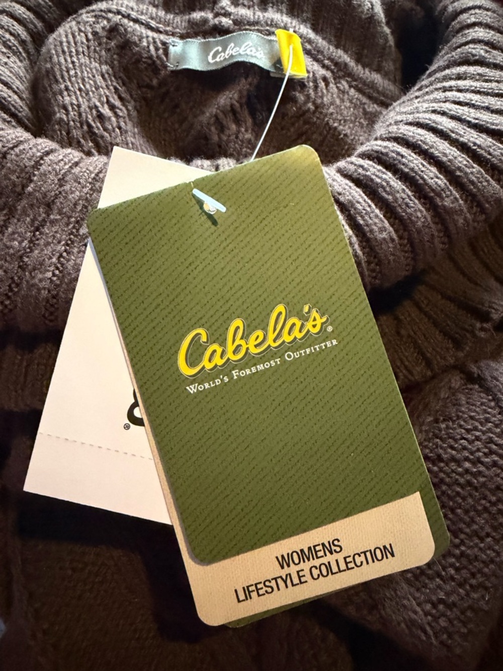 NWT: Cabela's Brown Ribbed Knit Sweater